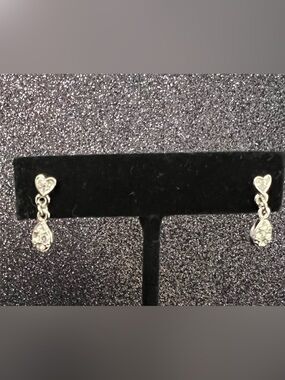 Swarovski heart drop earrings
